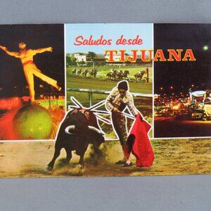 Vintage Postcard - Tijuana Mexico Major Attractions - Unbranded